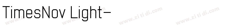 TimesNov Light字体转换